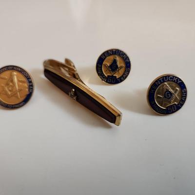 Collection of Kentucky Masonic Pins & Tieclip