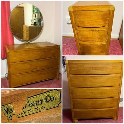 Vintage J.B. Van Sciver 3 Pc Art Deco Bedroom Set