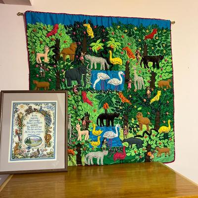 Hand Sewn Tapestry and Needlepoint Decor Lot