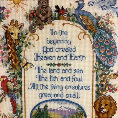 Hand Sewn Tapestry and Needlepoint Decor Lot