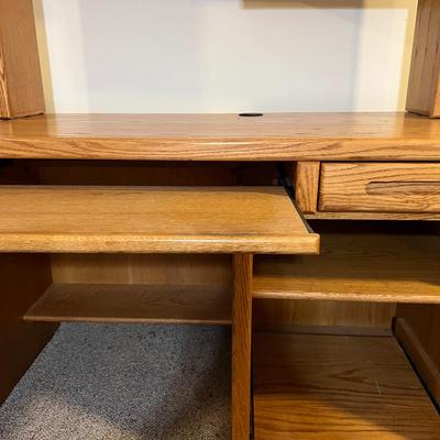 Solid "Golden Oak" Computer Desk
