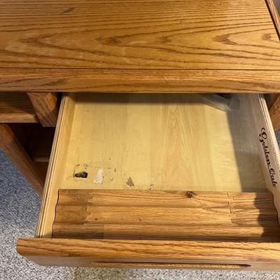 Solid "Golden Oak" Computer Desk