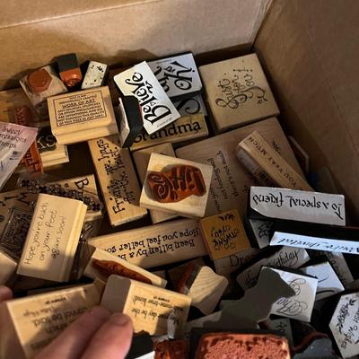 BIG Lot Crafting Stamps - Wood Block, Clear Silicone