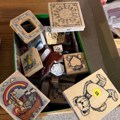 BIG Lot Crafting Stamps - Wood Block, Clear Silicone