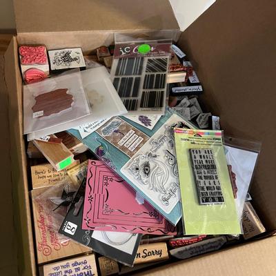 BIG Lot Crafting Stamps - Wood Block, Clear Silicone