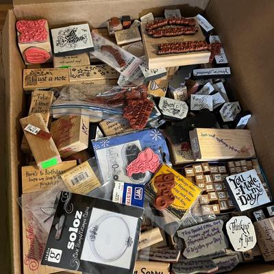BIG Lot Crafting Stamps - Wood Block, Clear Silicone