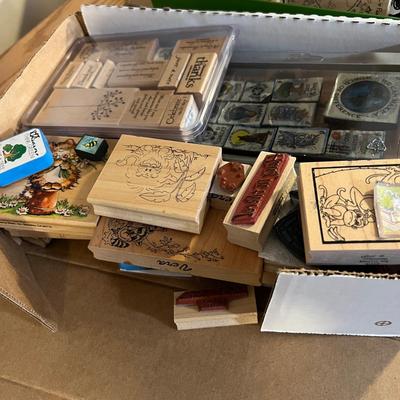 BIG Lot Crafting Stamps - Wood Block, Clear Silicone