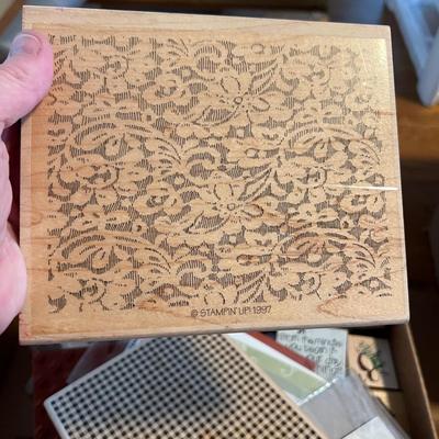 3 Boxes Full of Wood & Silicone Crafting Stamps