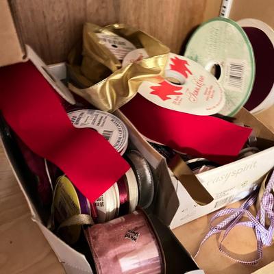 HUGE Crafting Ribbon Lot - Boxes Full