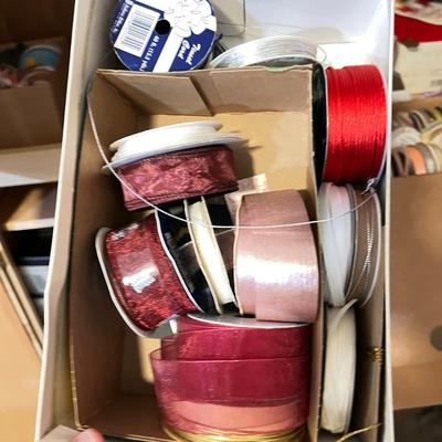 HUGE Crafting Ribbon Lot - Boxes Full