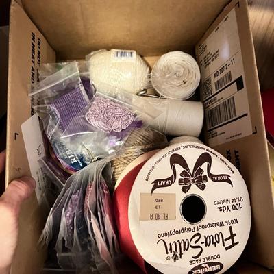 HUGE Crafting Ribbon Lot - Boxes Full