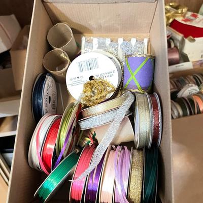 HUGE Crafting Ribbon Lot - Boxes Full