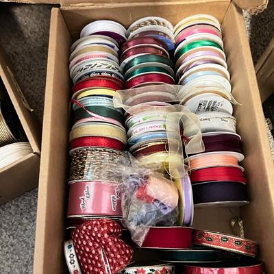 HUGE Crafting Ribbon Lot - Boxes Full