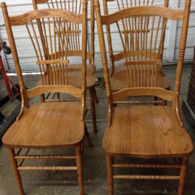 Oak Spindle Back Chairs