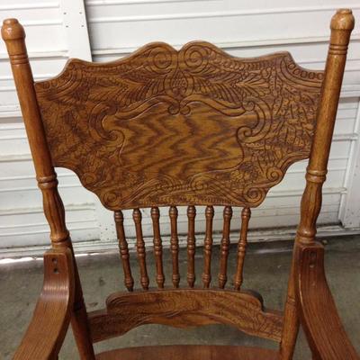 Oak High Back Chair