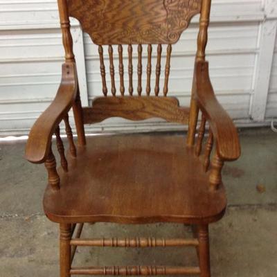 Oak High Back Chair