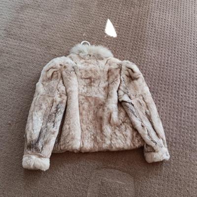 LADIES SATIN LINED RABBIT JACKET MEDIUM