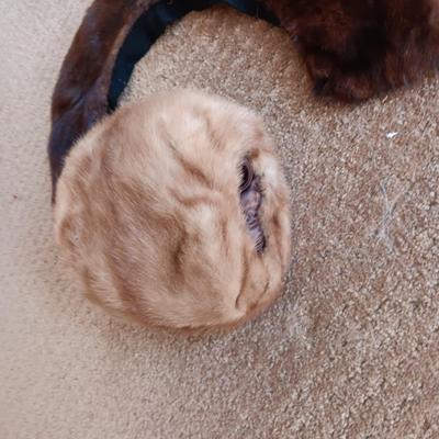 FUR MUFF AND A MINK COLLAR