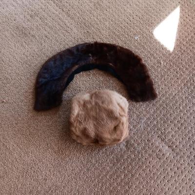FUR MUFF AND A MINK COLLAR