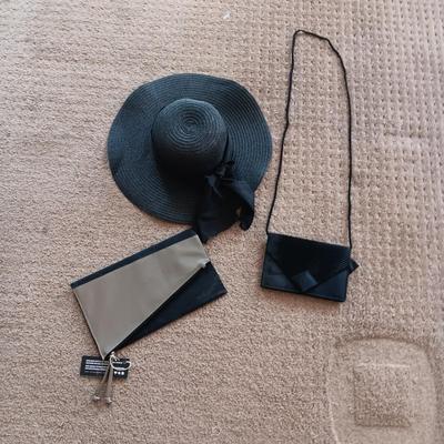 HAT AND 2 DRESSY PURSES