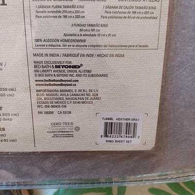 NEW AND USED FLANNEL KING SIZE SHEET SETS AND A THROW BLANKET
