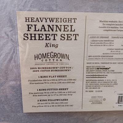 NEW AND USED FLANNEL KING SIZE SHEET SETS AND A THROW BLANKET