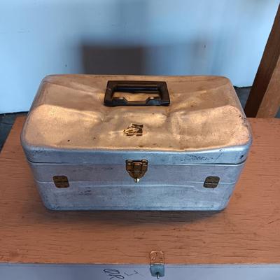 TACKLEMASTER ALUMINUM BOX WITH SOME TACKLE