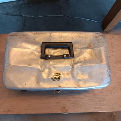 TACKLEMASTER ALUMINUM BOX WITH SOME TACKLE
