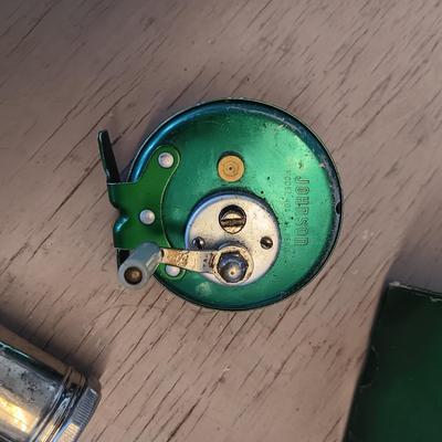 JOHNSON 40A REEL AND OTHER VINTAGE FISHING ITEMS