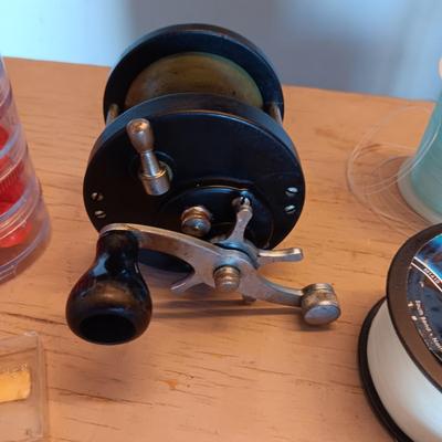 FISHING REEL AND VARIOUS TACKLE