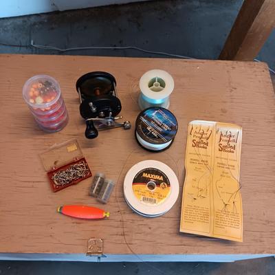 FISHING REEL AND VARIOUS TACKLE