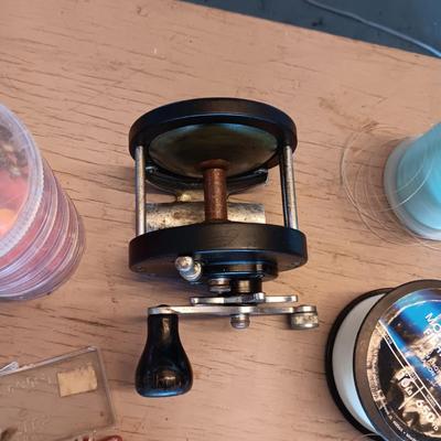 FISHING REEL AND VARIOUS TACKLE