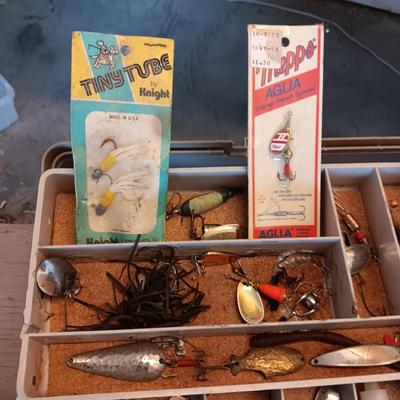 PLANO TACKLE BOX WITH SOME TACKLE