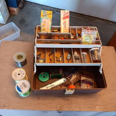 PLANO TACKLE BOX WITH SOME TACKLE