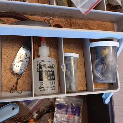 PLANO TACKLE BOX WITH SOME TACKLE