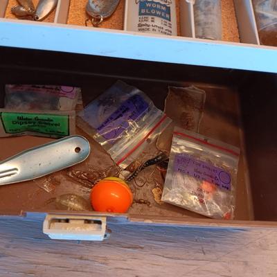 PLANO TACKLE BOX WITH SOME TACKLE