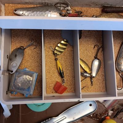 PLANO TACKLE BOX WITH SOME TACKLE