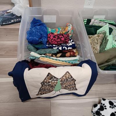 AN ASSORTMENT OF SEWING MATERIAL