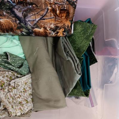MOSTLY GREEN TONES SEWING MATERIAL
