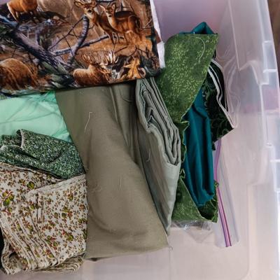 MOSTLY GREEN TONES SEWING MATERIAL