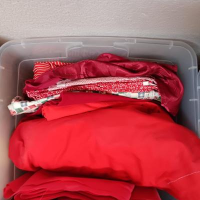 VARIETY OF RED TONE SEWING MATERIAL