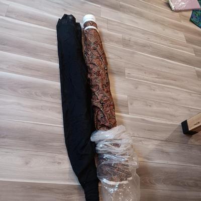 5' BOLTS OF CREPE AND PAISLEY SEWING MATERIAL