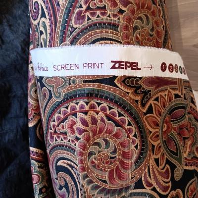 5' BOLTS OF CREPE AND PAISLEY SEWING MATERIAL