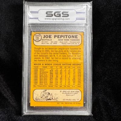 1968 Topps Joe Pepitone SGS Graded 4