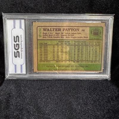 1984 Topps Walter Payton SGS Graded 4