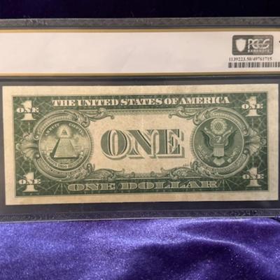 1935 C One Dollar Bill PCGS Graded About UNC 50