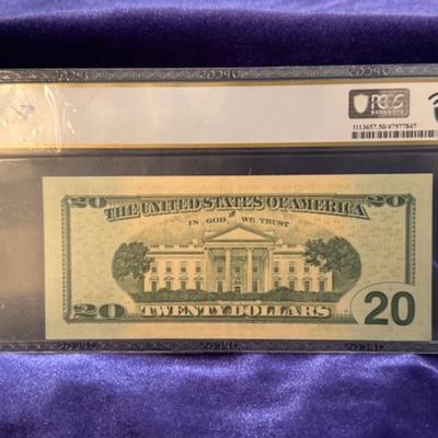 2009 20 Dollar Star Note Graded About UNC 50 PPQ