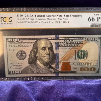 2017 One Hundred Dollar Star Note Gem UNC 66PPQ