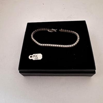14 Kt CZ Tennis Bracelet