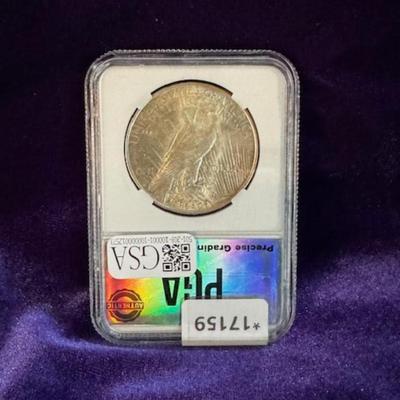 1923 D Peace Dollar MS 63